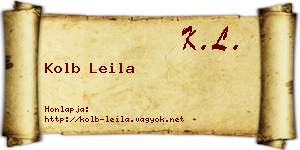 Kolb Leila névjegykártya